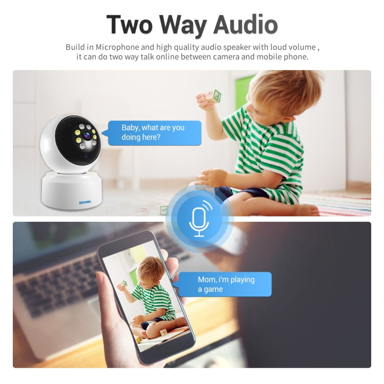 ESCAM PT200 HD 1080P Dual-band WiFi IP Camera, Support Night Vision / Motion Detection / Auto Tracking / TF Card / Two-way Audio, US Plug, PT200 ESCAM PT200 HD 1080P Dual-band WiFi IP Camera, Support Night Vision / Motion Detection / Auto Tracking / TF Card / Two-way Audio, US Plug, PT200